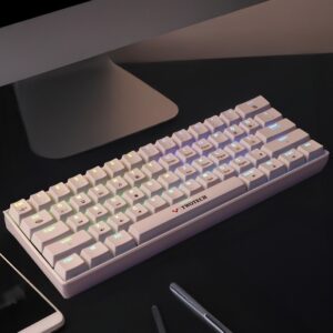 RGB Beyaz Mekanik Oyun Klavyesi Red Switch - Oyuncu Klavyesi, RGB Aydınlatma